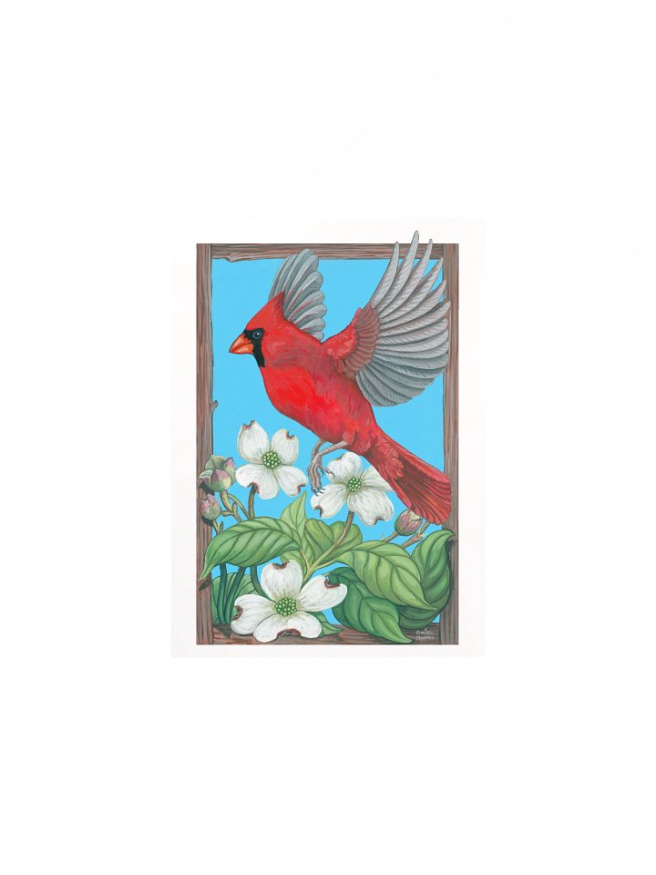 Cardinal + Dogwood - Art Print product image (2)