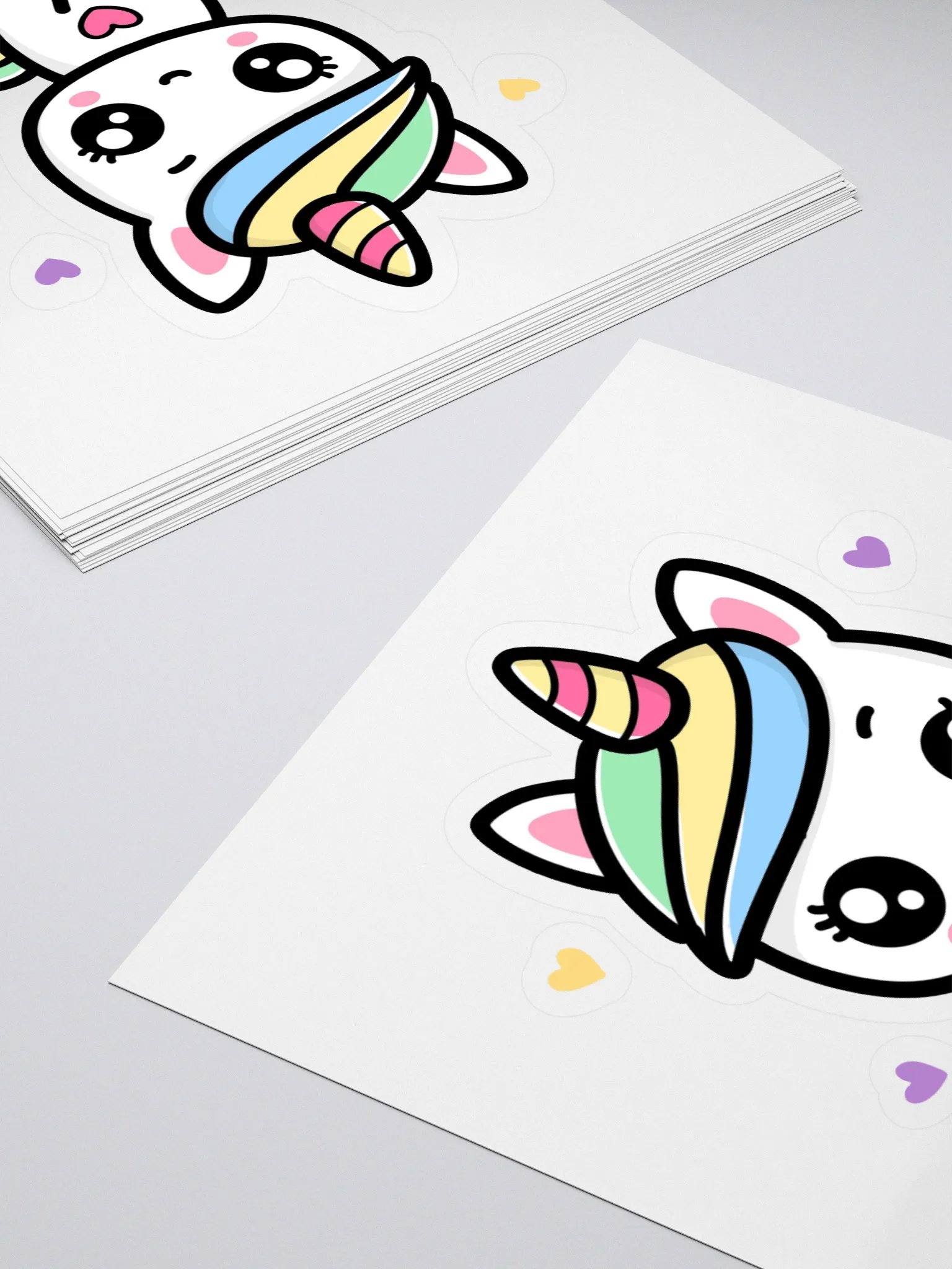 Rainbow Unicorn Kiss Cut Stickers product image (2)