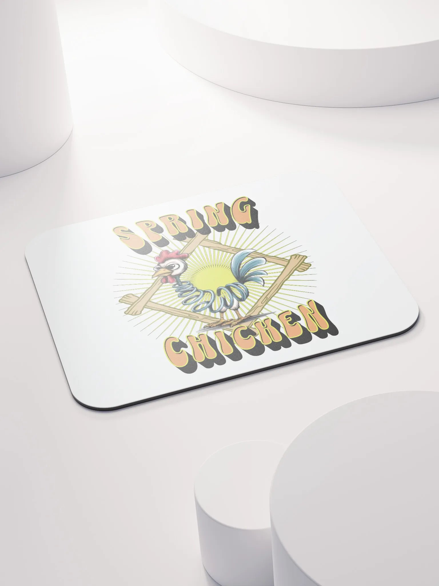 Spring Chicken Sunburst Mouse Pad product image (4)