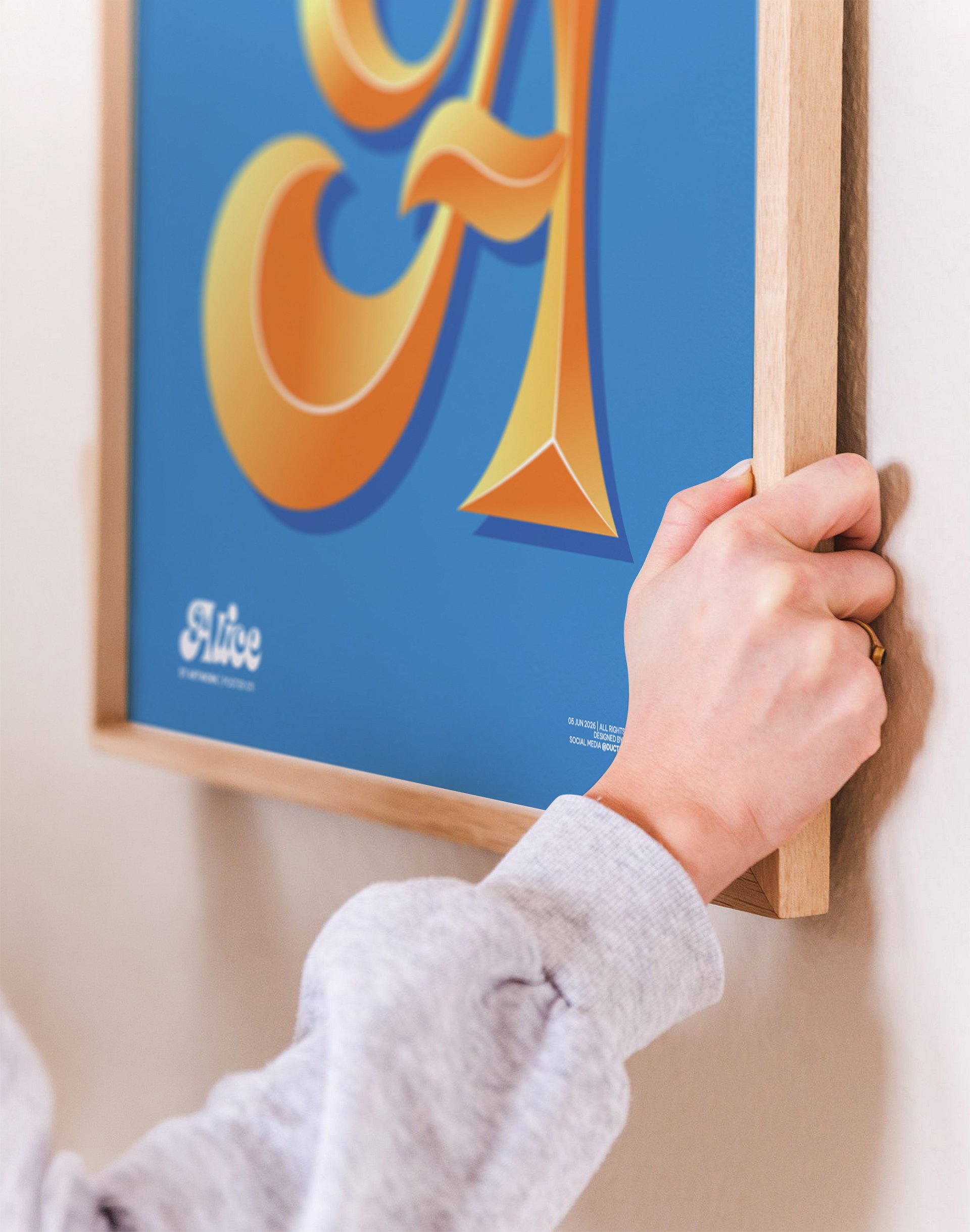 Custom Retro Name Letter Art Print product image (11)