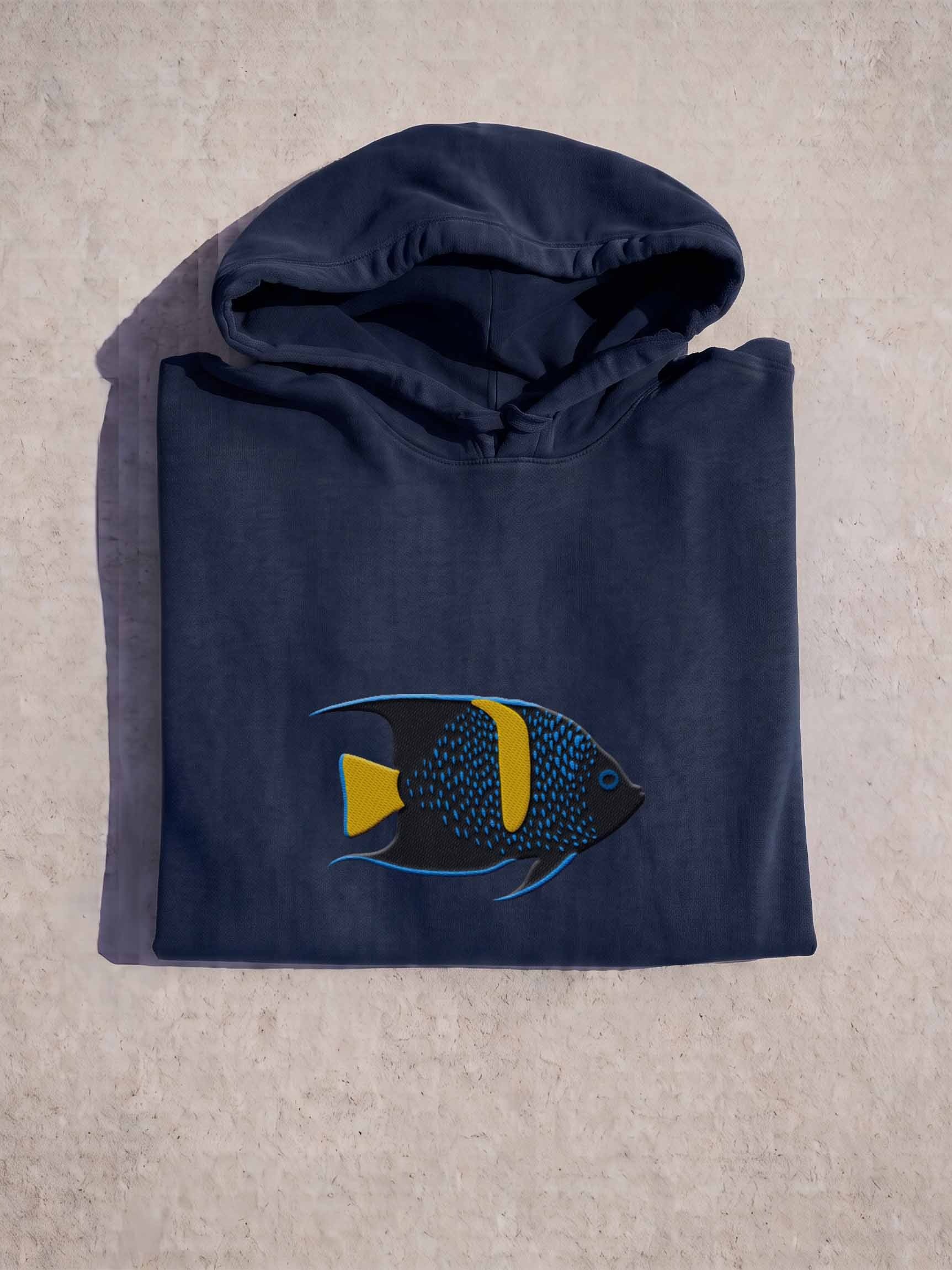 Asfur Angelfish Embroidered Premium Hoodie | Saltwater Reef Aquarium Fish & Marine Life Apparel product image (1)