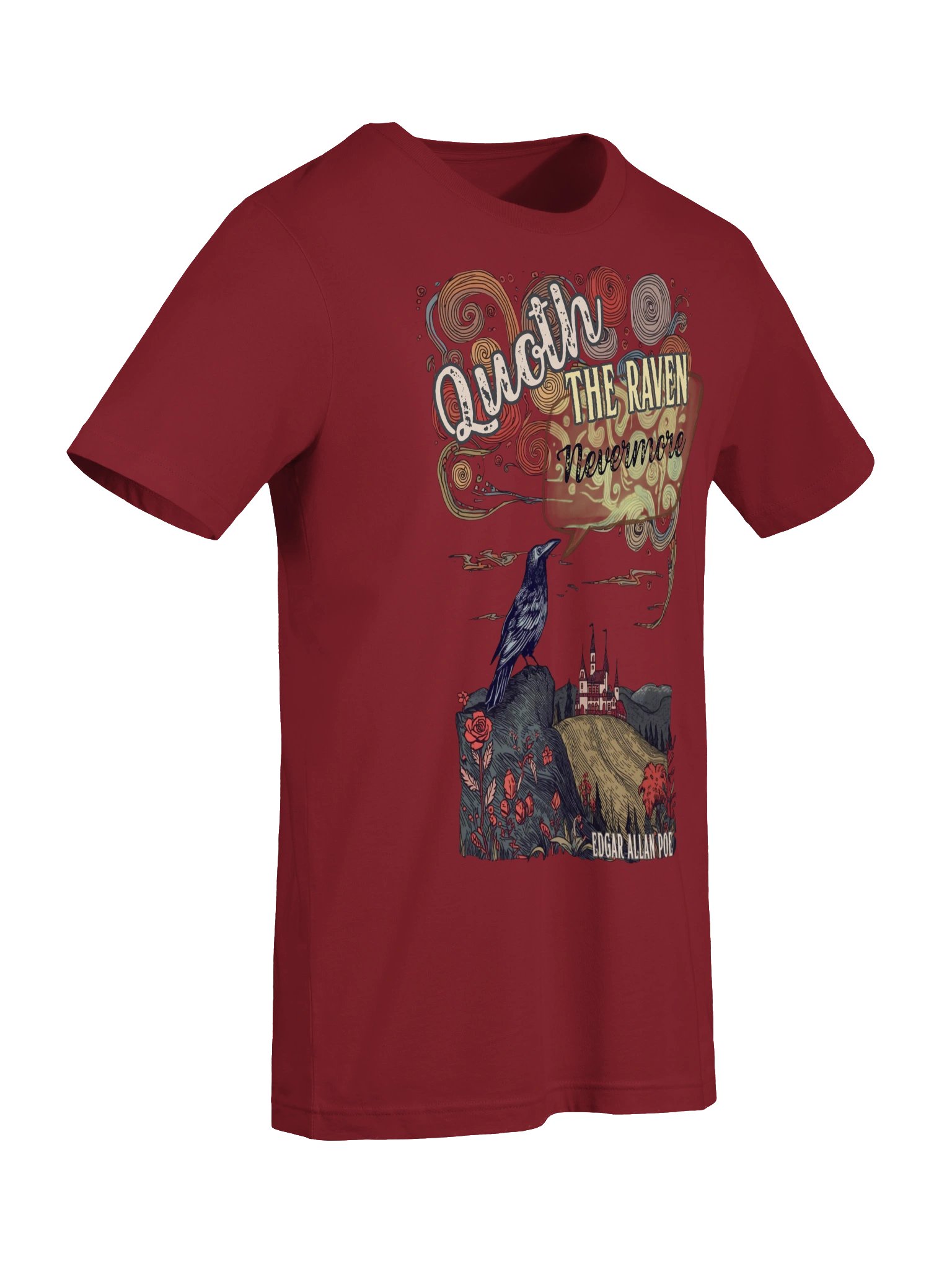 Edgar Allan Poe Raven Tee, Quoth the Raven Nevermore, Gothic Literary Shirt product image (8)