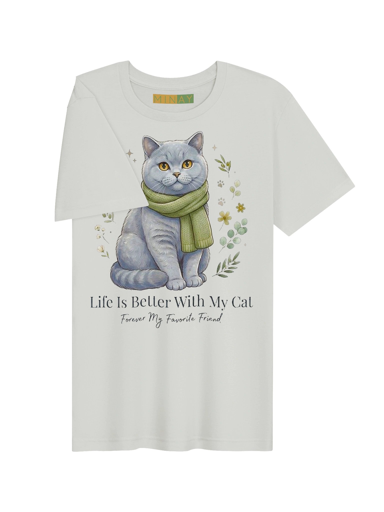 Life Is Better With My Cat Aesthetic Graphic Tee product image (25)