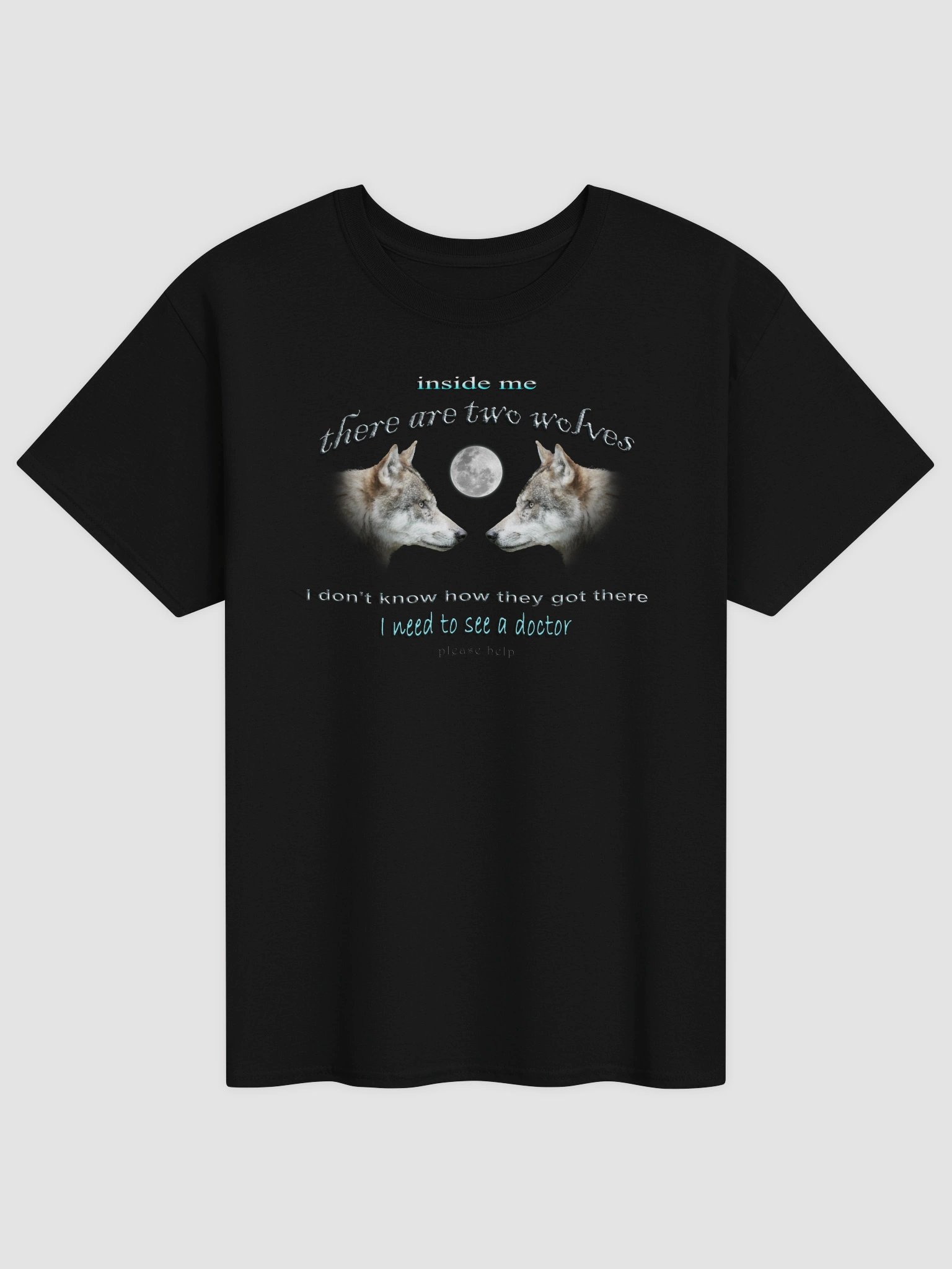 There are two wolves inside me T-shirt product image (1)