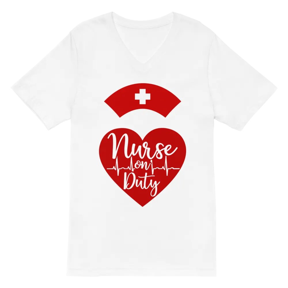Heartfelt Nurse On Duty V-Neck Tee product image (6)
