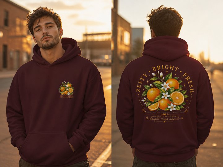 Botanical - Orange Hoodie