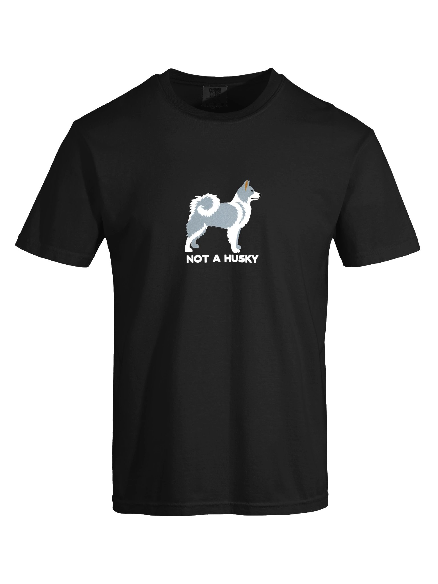 Not a Husky T-Shirt(Embroidered) of a Yakutian Laika(Gray & White) product image (10)