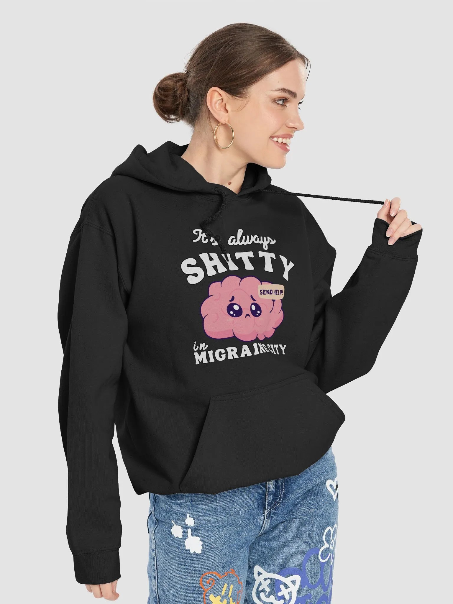 It's always shitty in migraine city Hoodie product image (7)