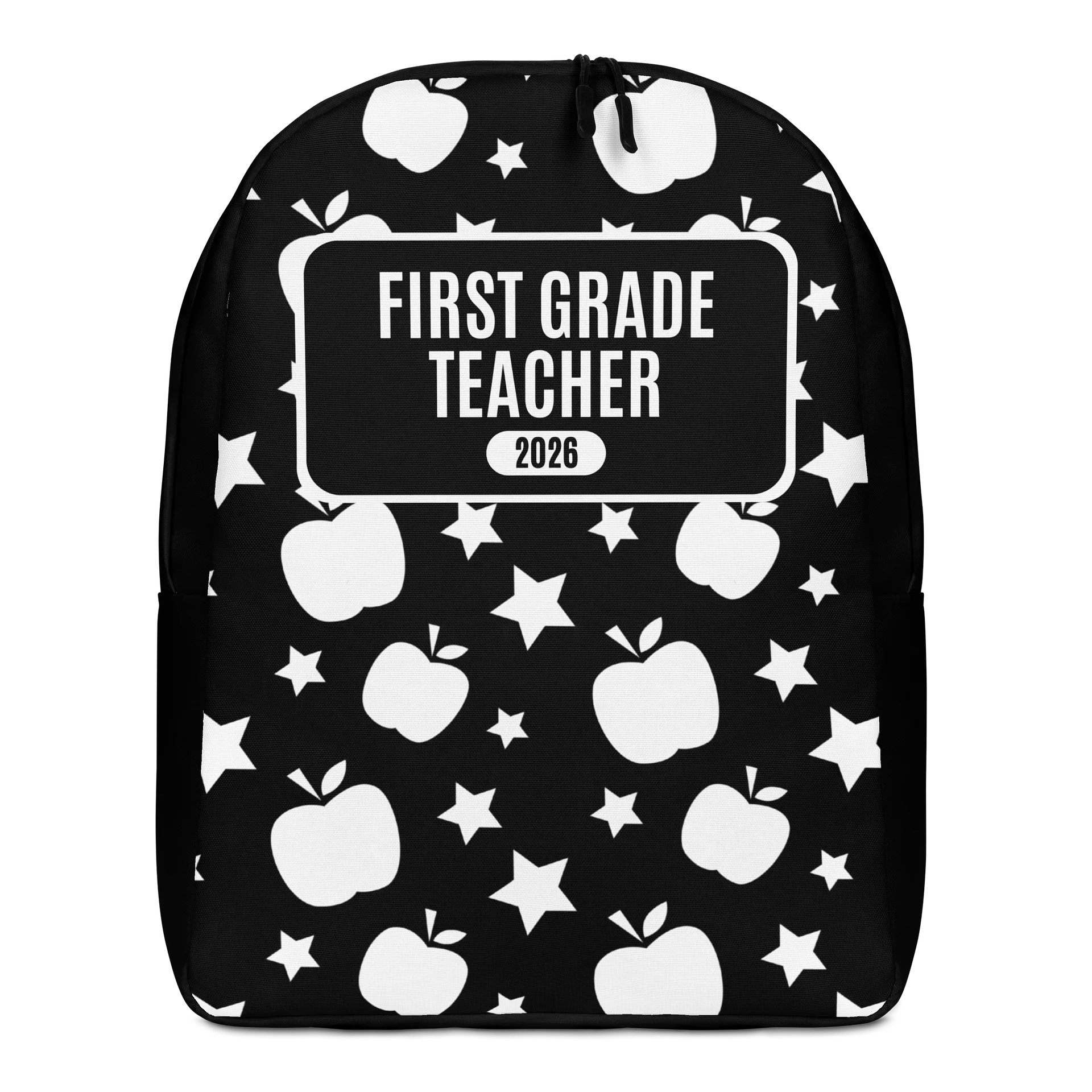 First Grade Teacher Backpack - Back to School Apple and Stars Pattern Bag, Teacher Gift 2026 product image (1)