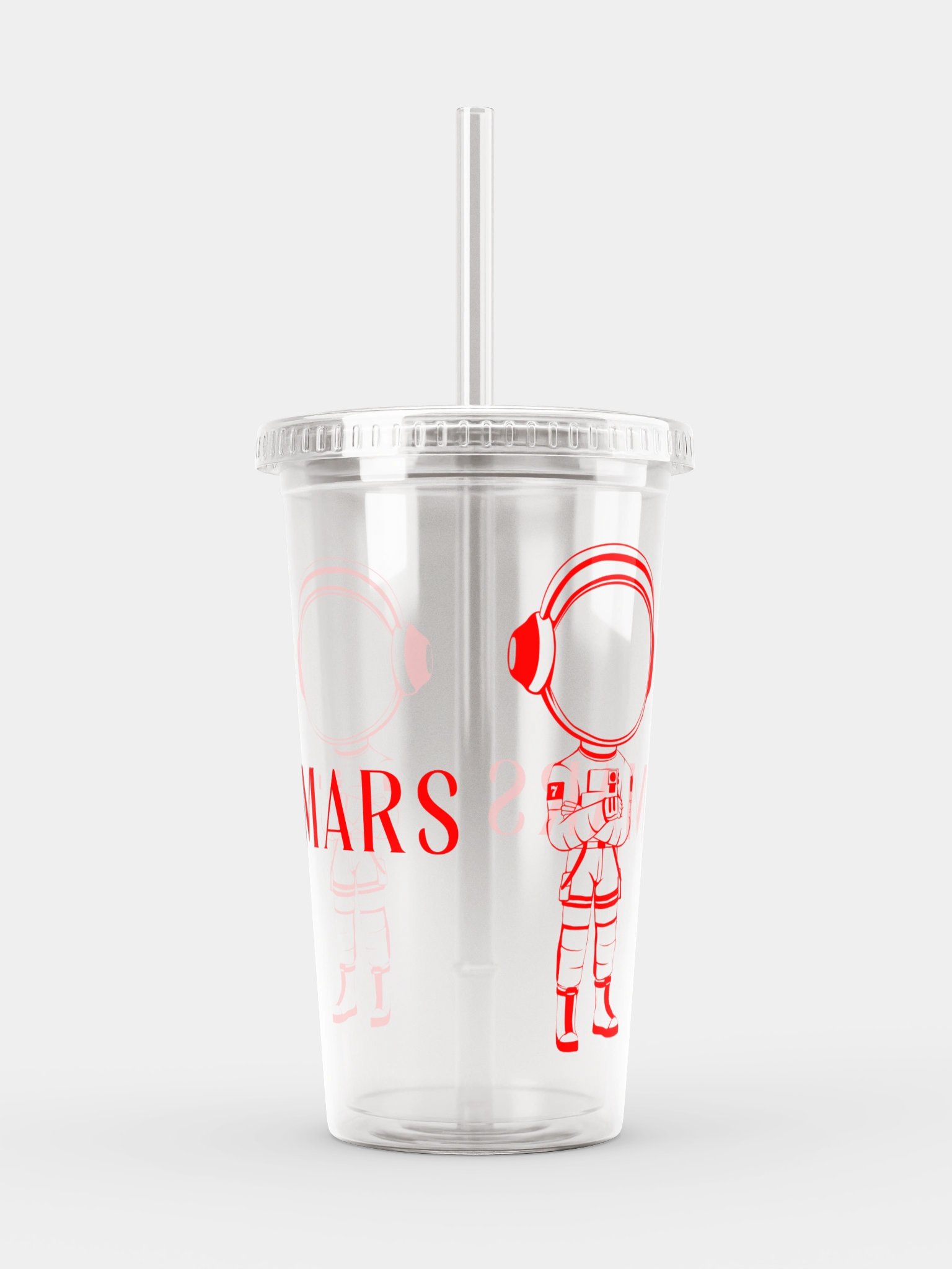 MARS Astronaut Tumbler in Clear with Red Ink product image (1)
