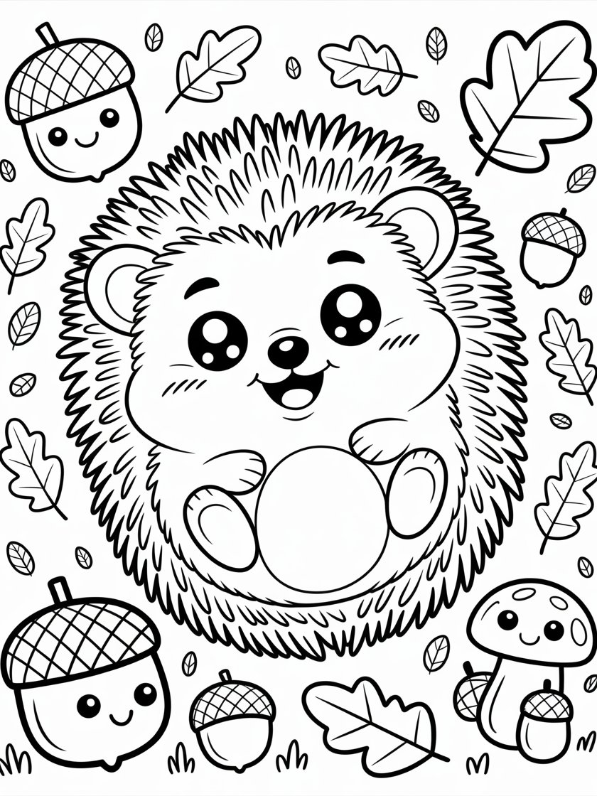 Cozy Autumn Coloring Book product image (4)