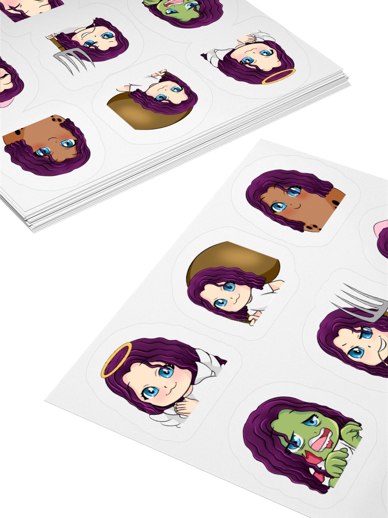 HollyRex Emotes Kiss Cut Sticker Set product image (11)