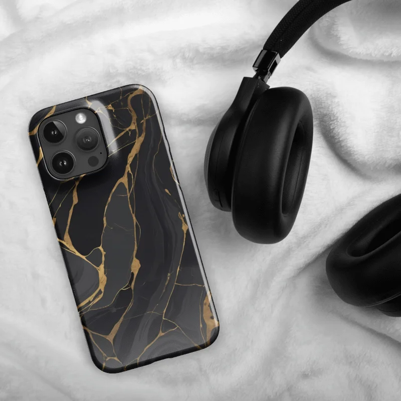 Snap Case for iPhone – Ebon Gold Waves product image (48)