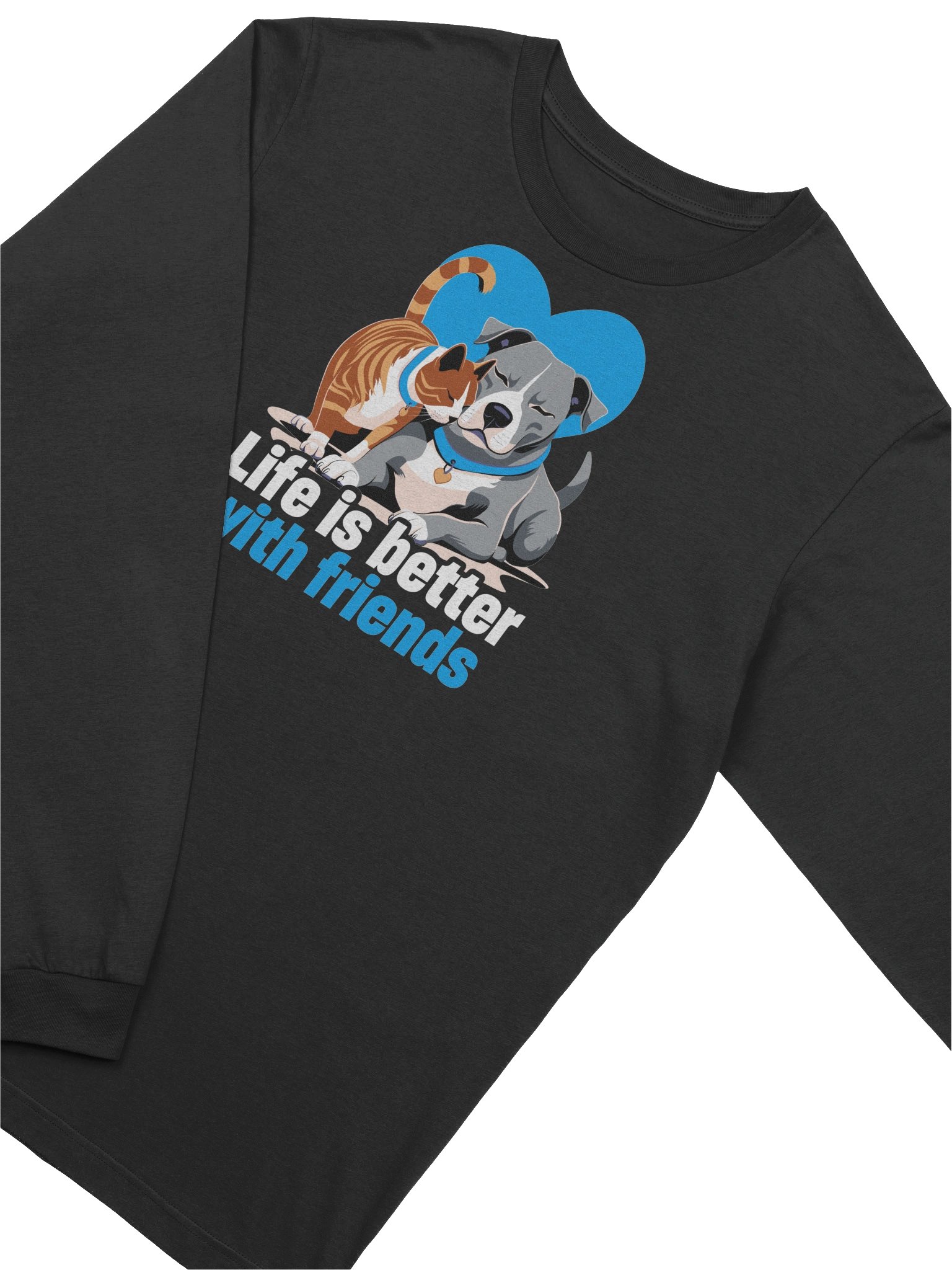 Life is better with friends - Long sleeve tee product image (3)