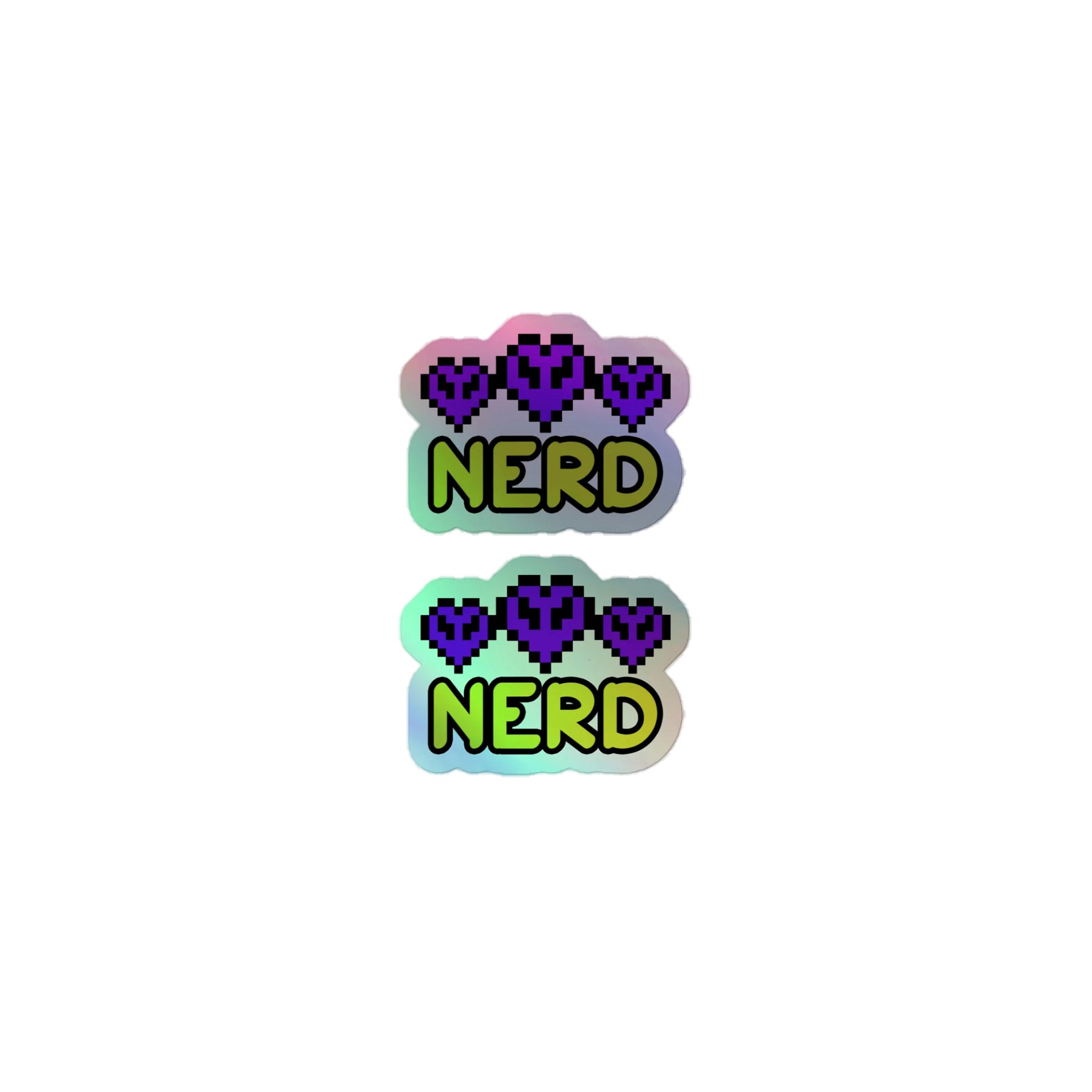 Hardcore Nerd holographic stickers product image (1)