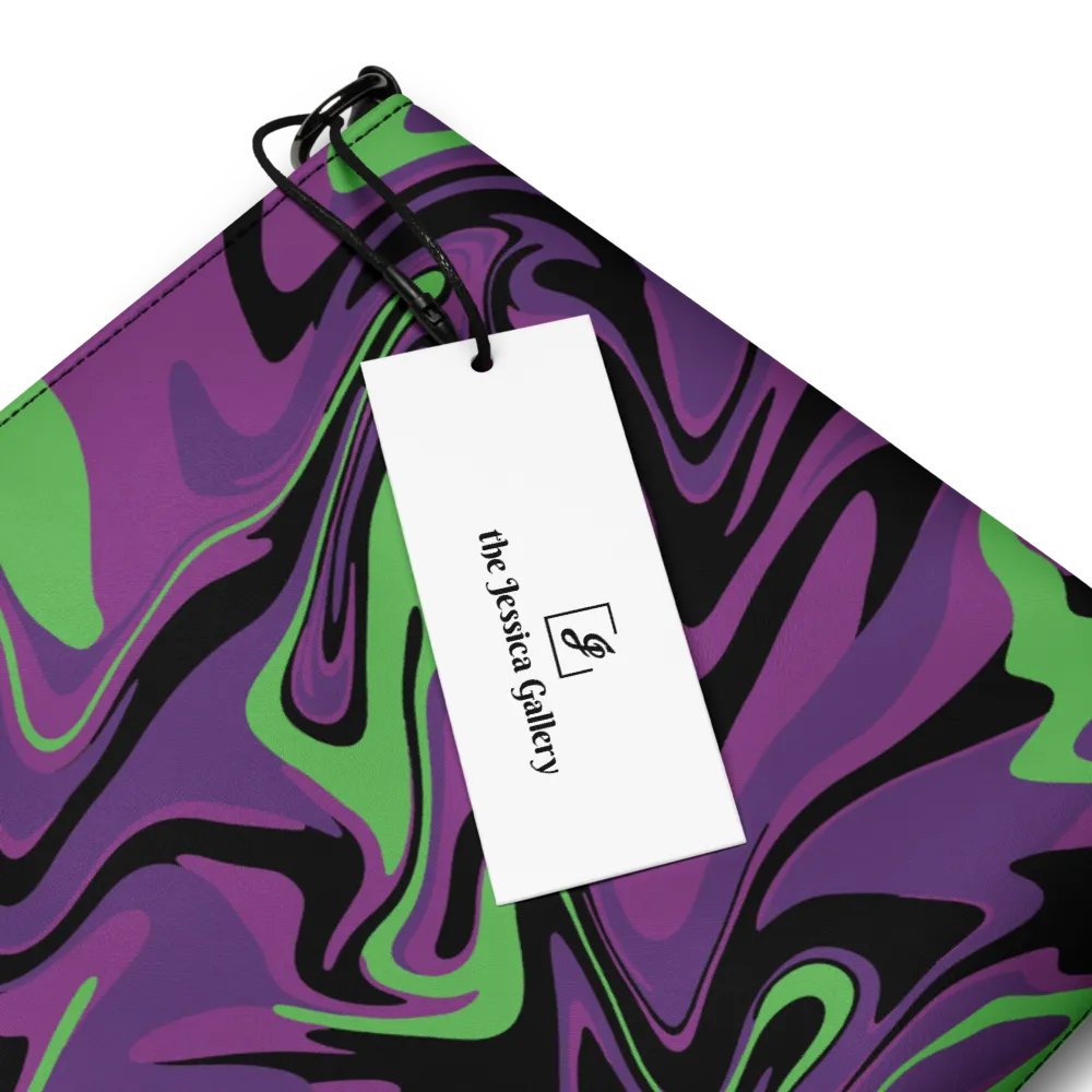Purple Lime Swirl Flip-Sided Faux Leather Crossbody Bag product image (5)