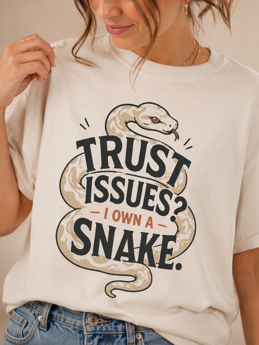 Trust Issues? I Own a Snake T-Shirt | Funny Reptile Owner Tee for Snake Lovers product image (2)