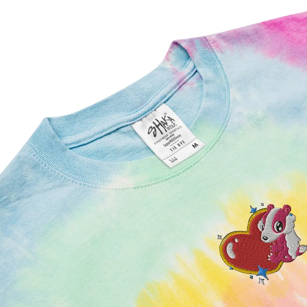 BADGERx RED HEART TIE-DYE TEE product image (3)