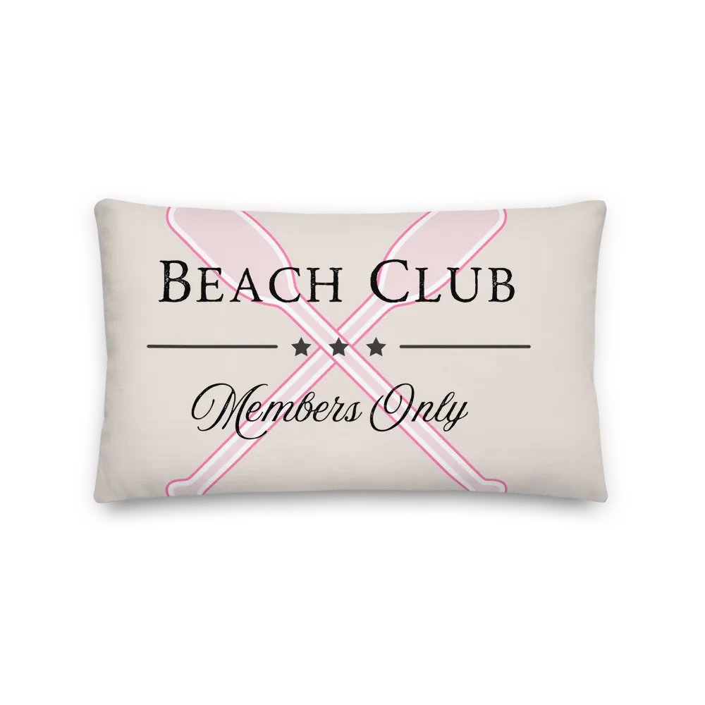 BEACH CLUB BEIGE & PINK COASTAL COTTAGE CHIC - Premium Pillow - Beach Club Sofakissen product image (1)