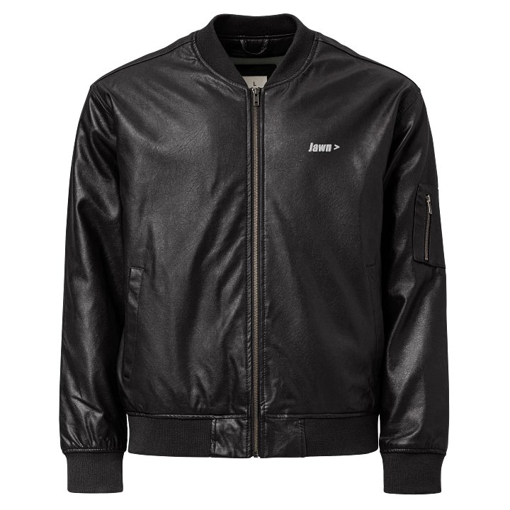 Jawn > Faux Leather Bomber Jacket product image (1)