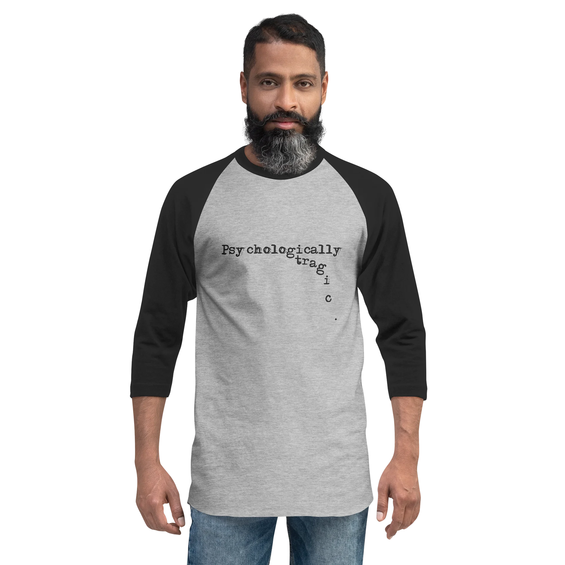 RAGLAN T-SHIRT - PSYCHOLOGICALLY TRAGIC product image (1)
