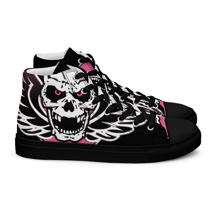 Symmetrical Winged Skull Men’s High Top product image (2)