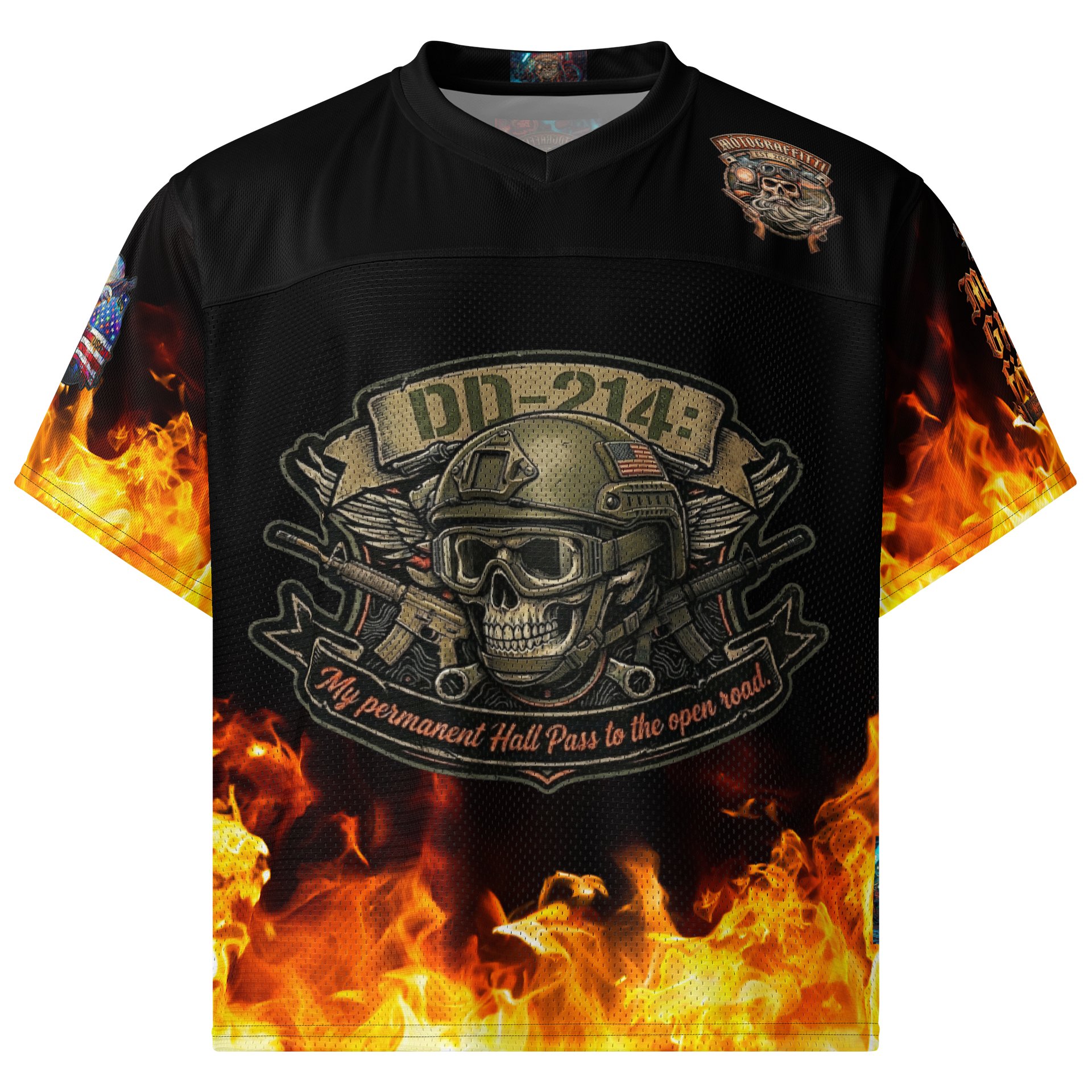 MötoGraffitti DD214 Football Jersey product image (1)
