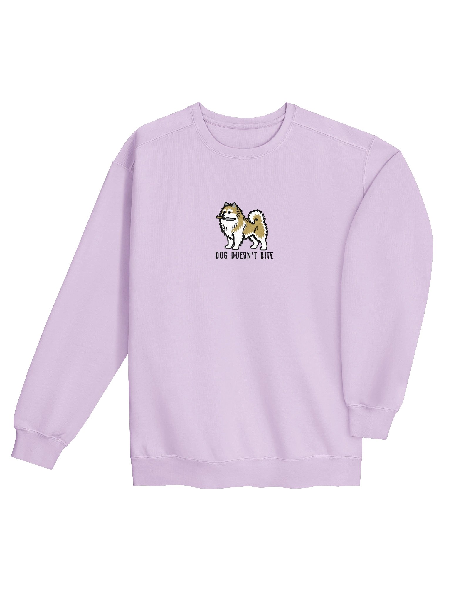 Dog Doesn't Bite Funny Chibi-Style Embroidered Premium Sweatshirt for Alaskan Malamute(Brown & White) Owners product image (36)