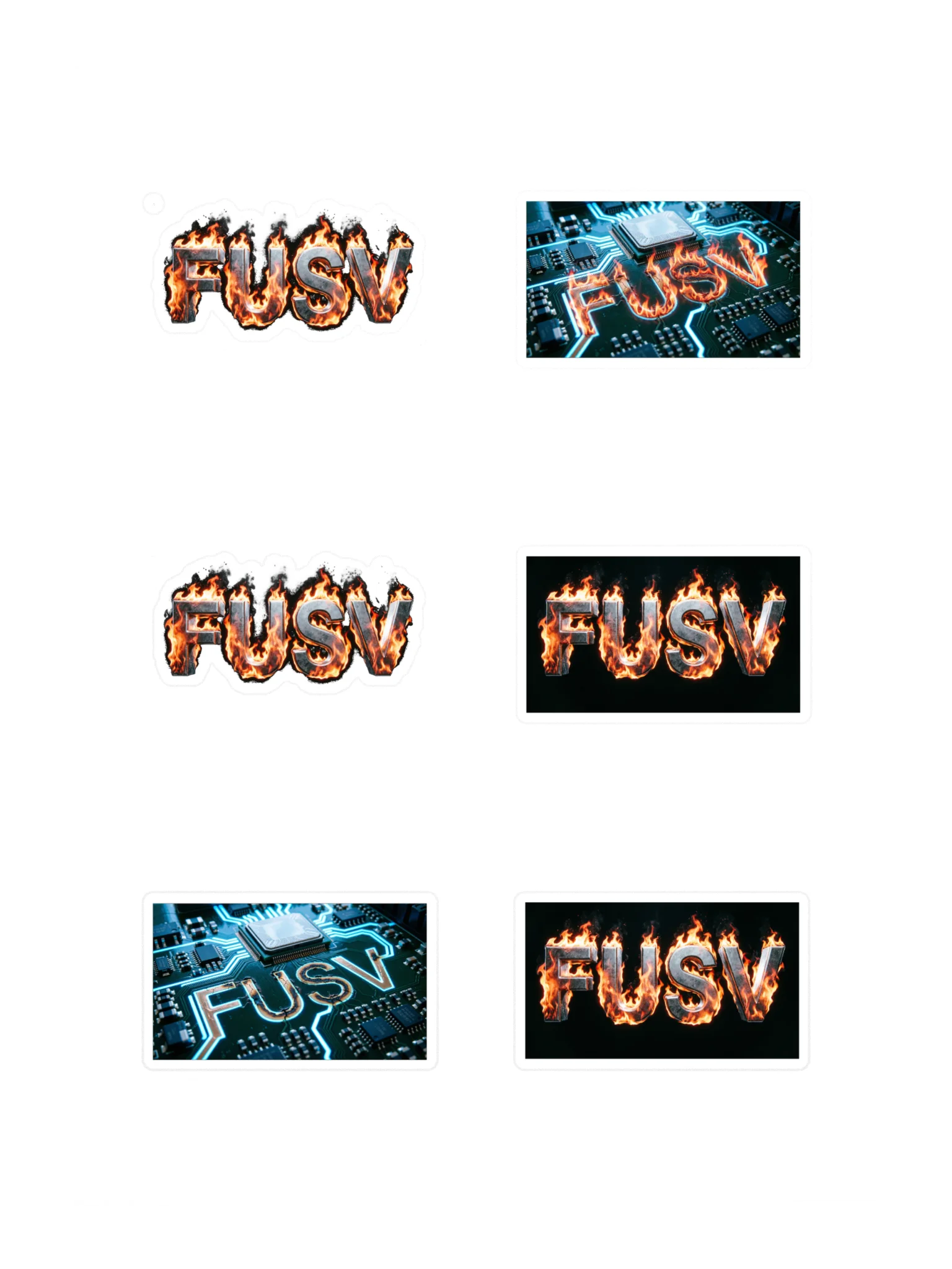 FUSV Fiery Circuit Sticker Sheet product image (3)