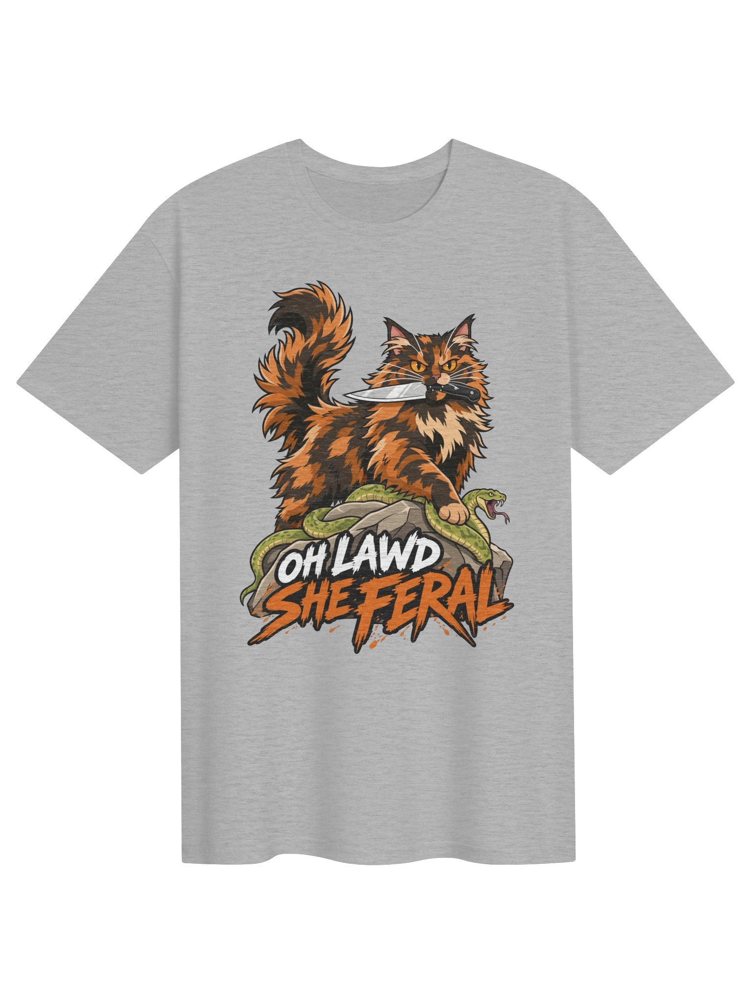 Oh Lawd She Feral Tortie Cat Shirt product image (2)