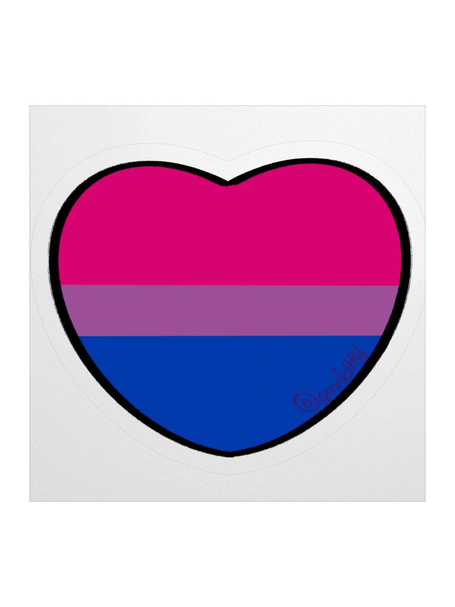 Bi Pride Heart Sticker product image (2)