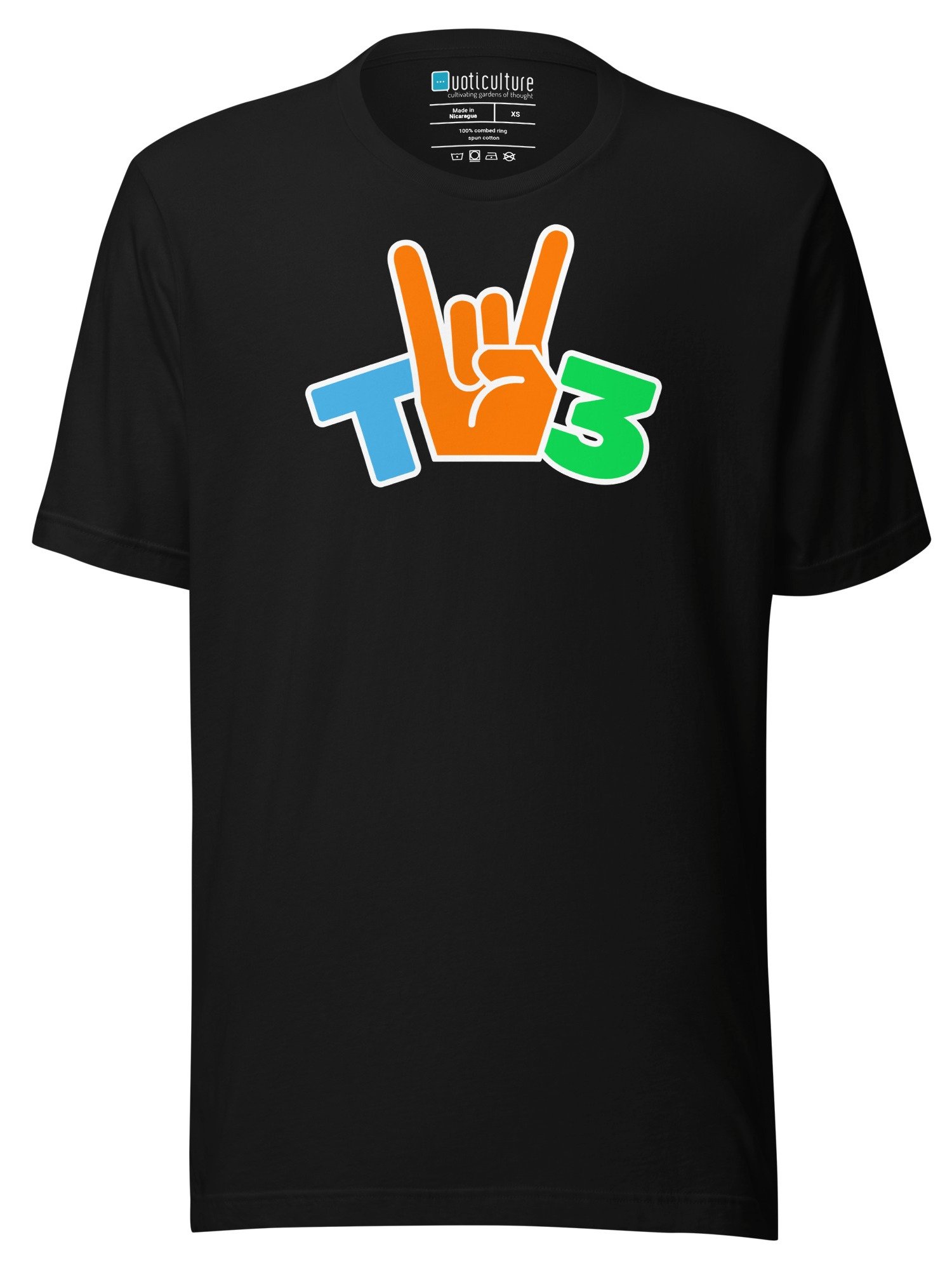 The We3 Initials Black Unisex T-Shirt product image (1)