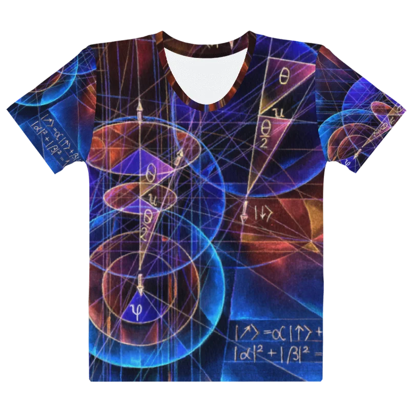 Spinning Projection - Quantum Physics Negative Art Women's Crew Neck T-Shirt product image (3)