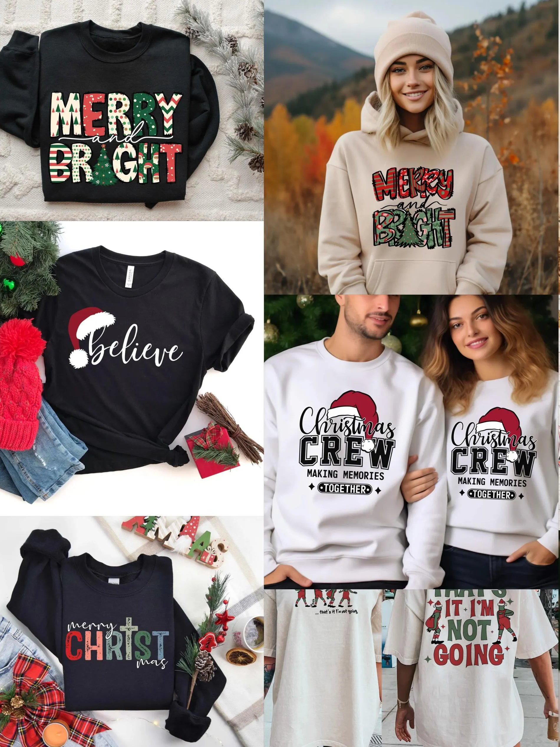 CHRISTMAS SVG Bundle Merry Christmas SVG Reindeer Svg Christmas ClipArt png product image (7)