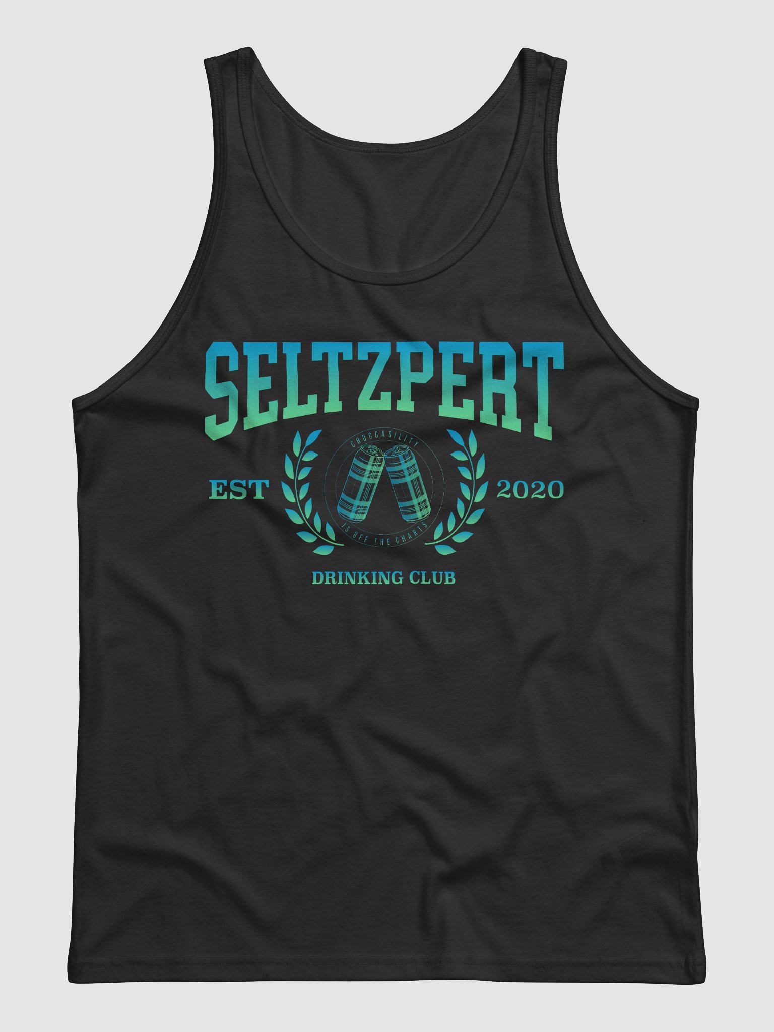 Seltzpert Drinking Club Blue Lagoon Unisex Black Tank Top product image (2)