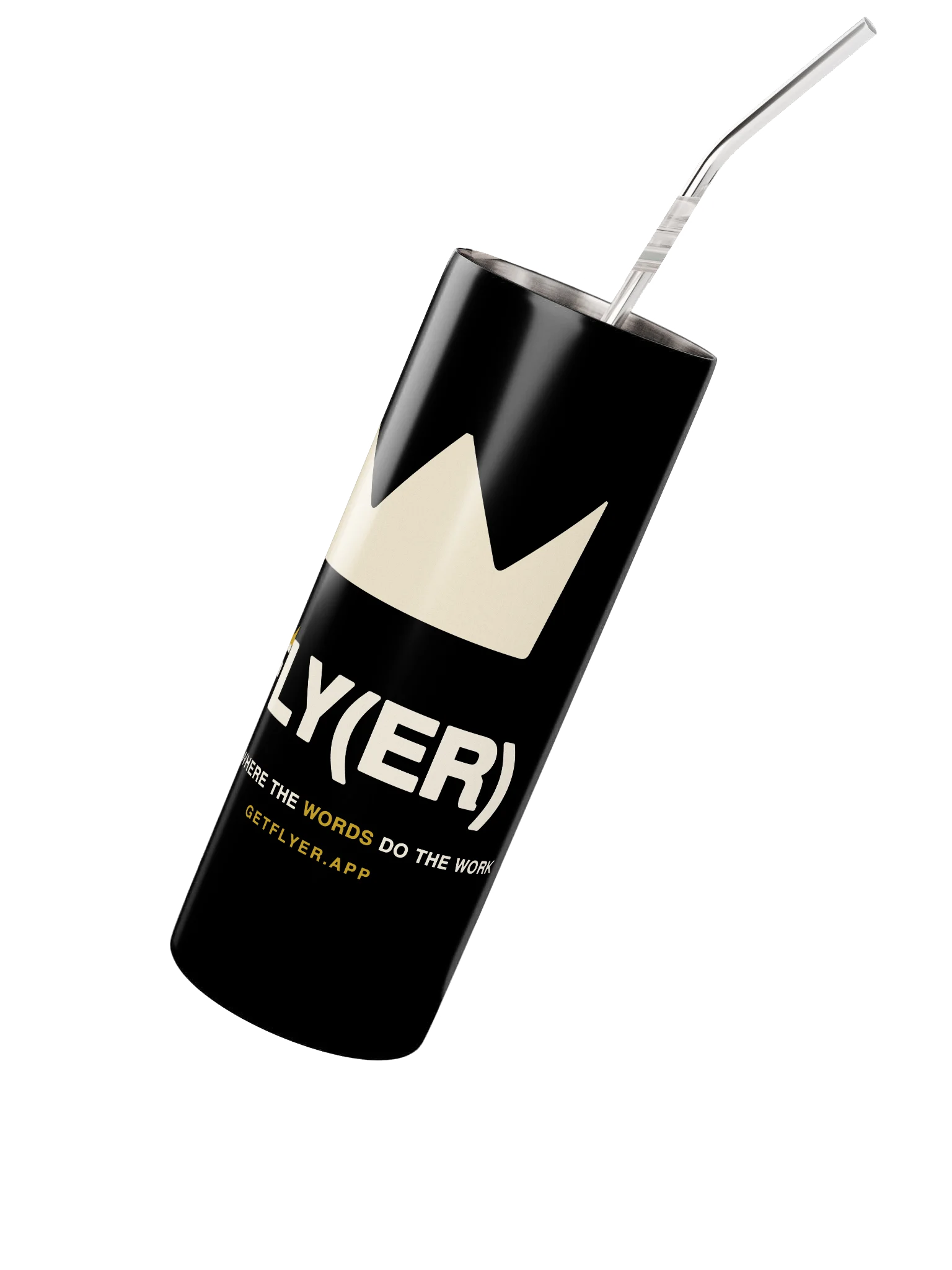 The Flyer Tumbler — Black & Cream product image (2)