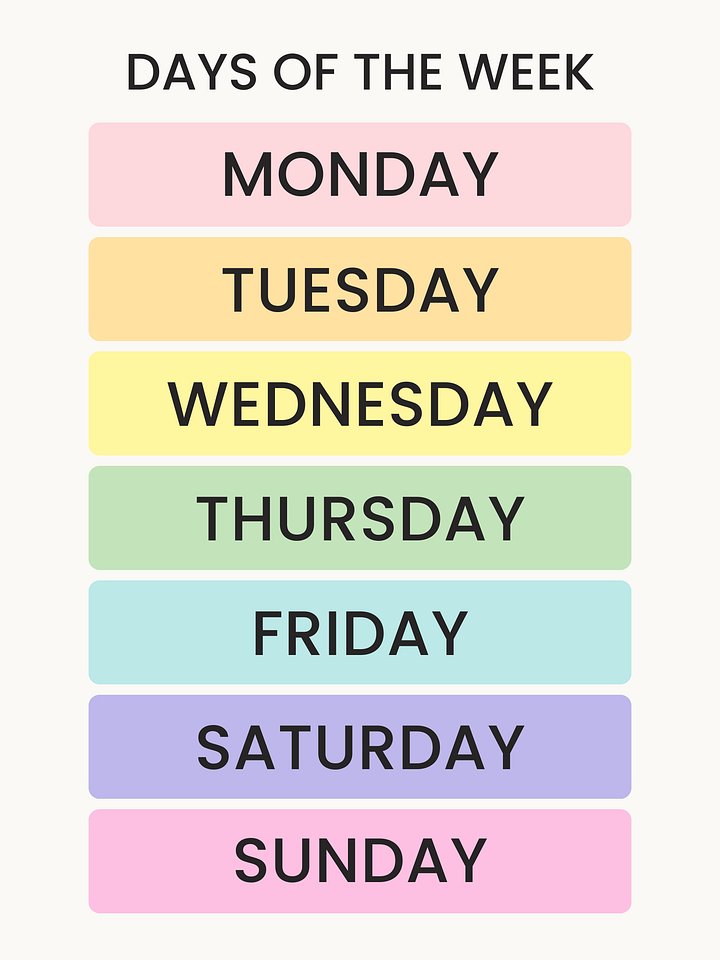 Days of the Week Poster product image (1)
