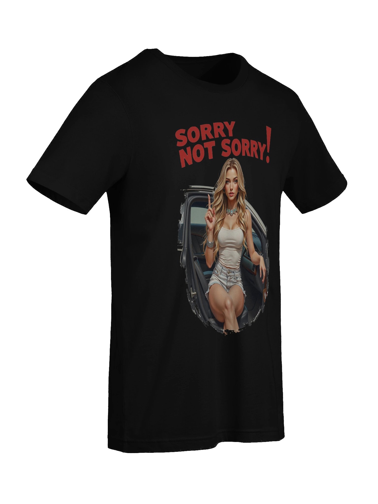 Sorry Not Sorry Retro Car Doorway T-Shirt product image (90)