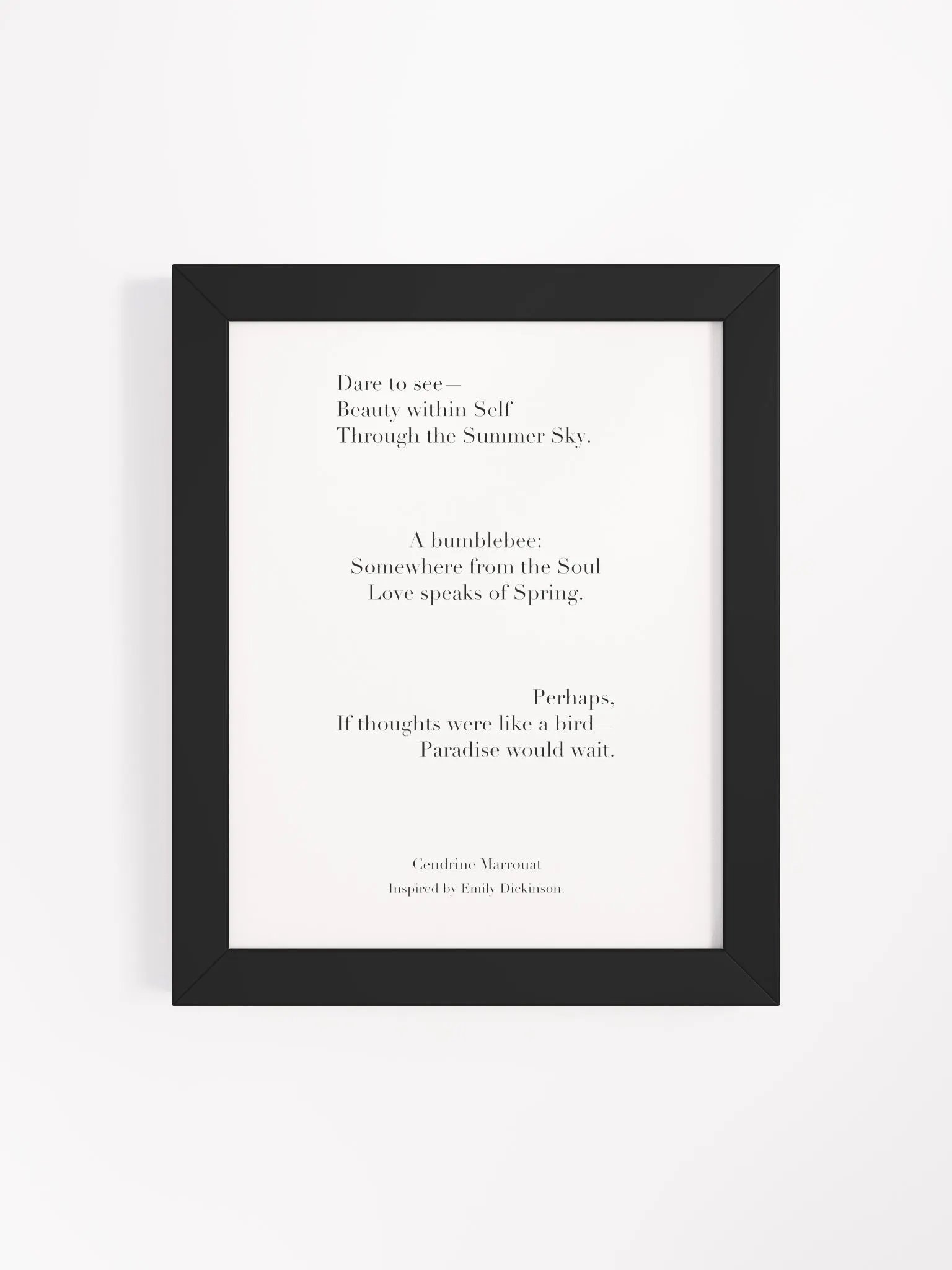Three Haiku Inspired by Emily Dickinson (Framed Poster) product image (4)