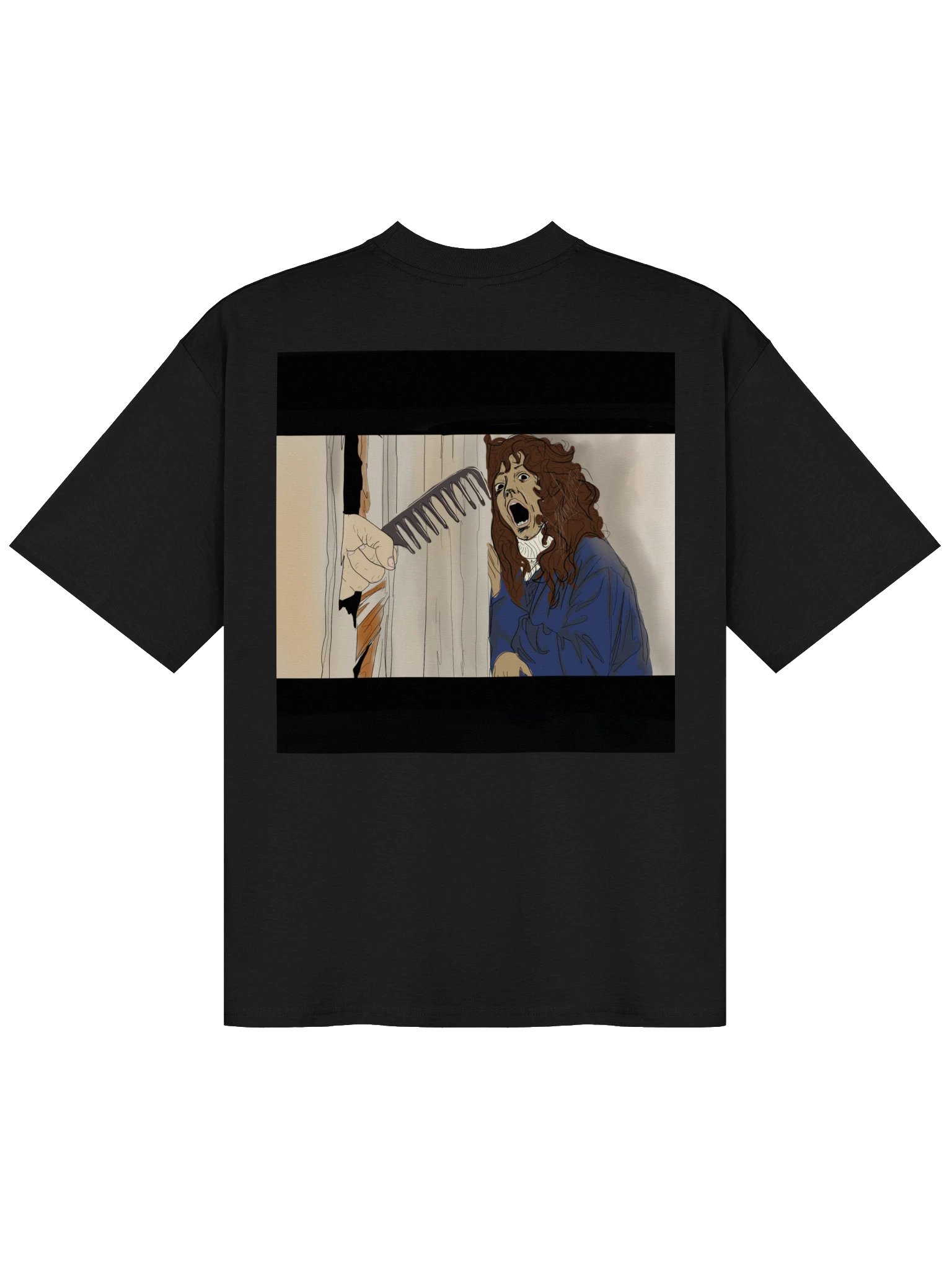 Not the... COMB?!!! — Oversized Horror Tee product image (2)