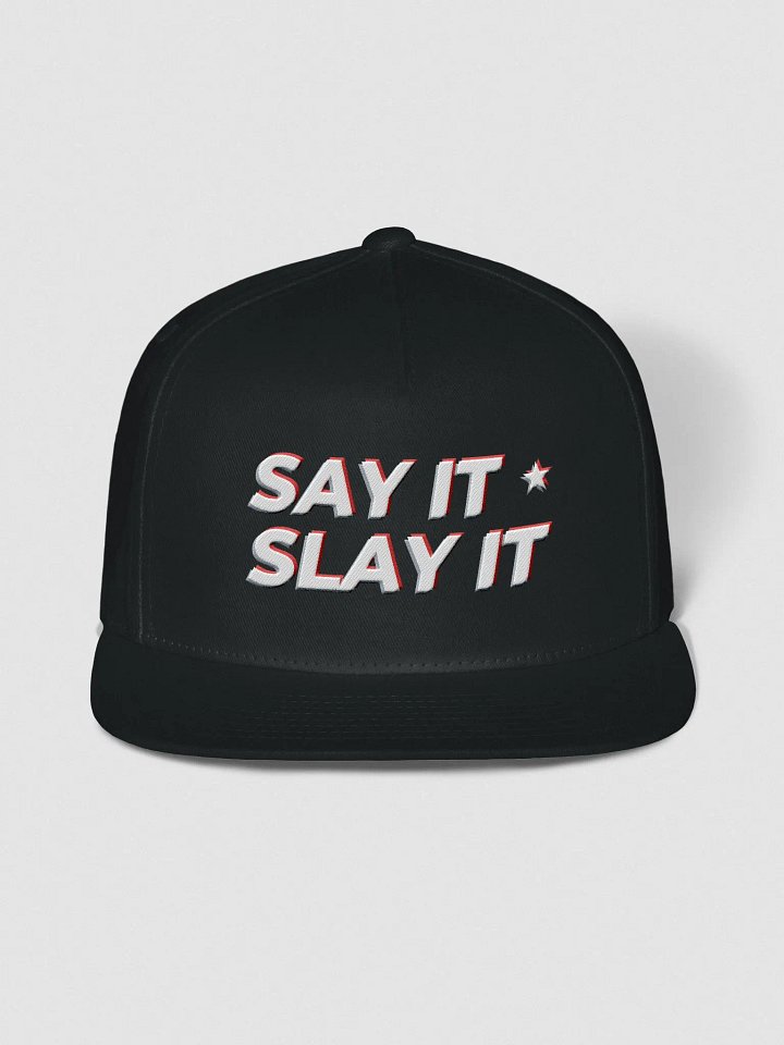 (Embroidered) Flat Snapback Cap - Say It Slay It product image (1)
