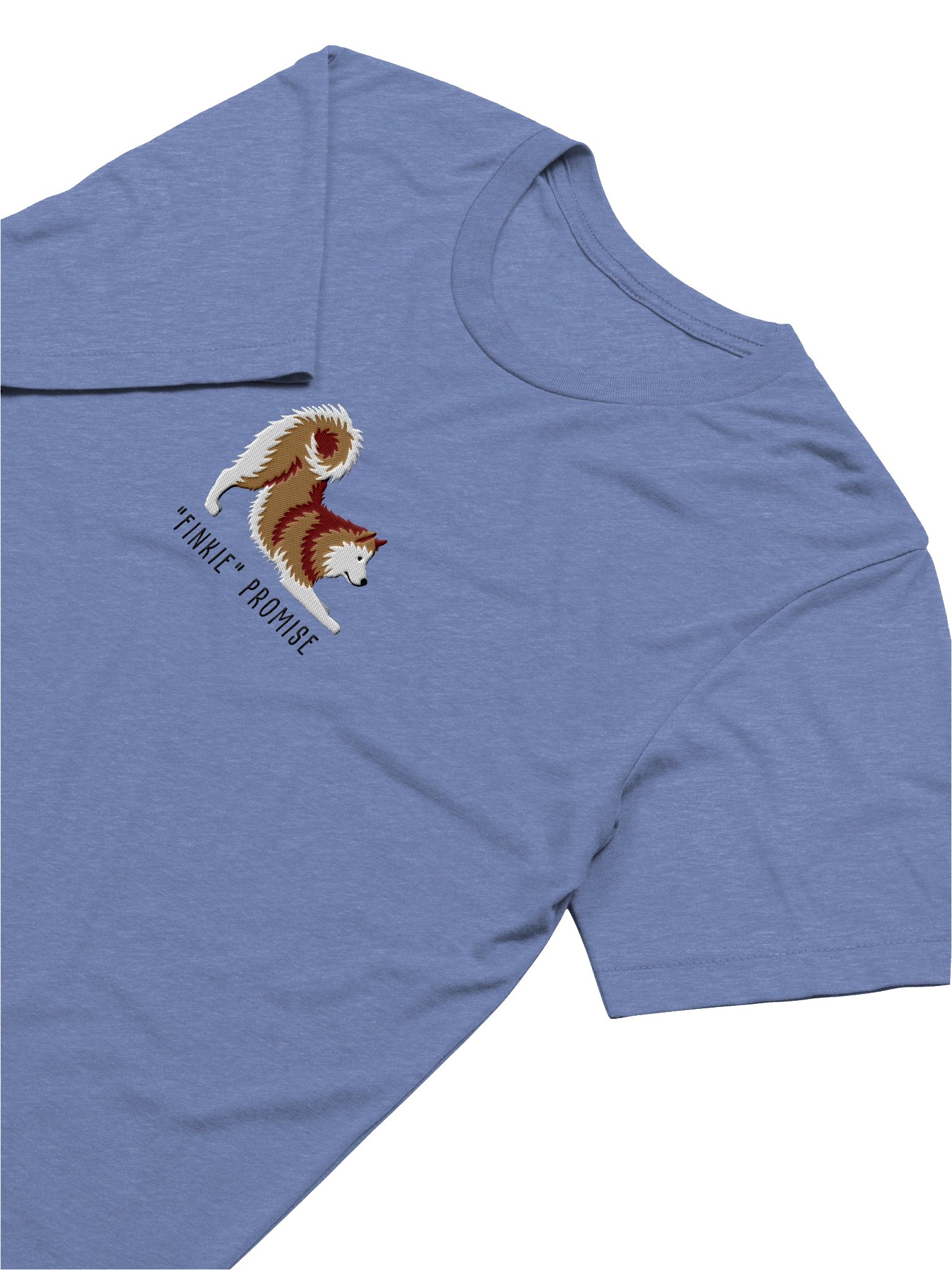 Finkie Promise T-Shirt(Embroidered) of a Finnish Spitz(Gold) product image (30)
