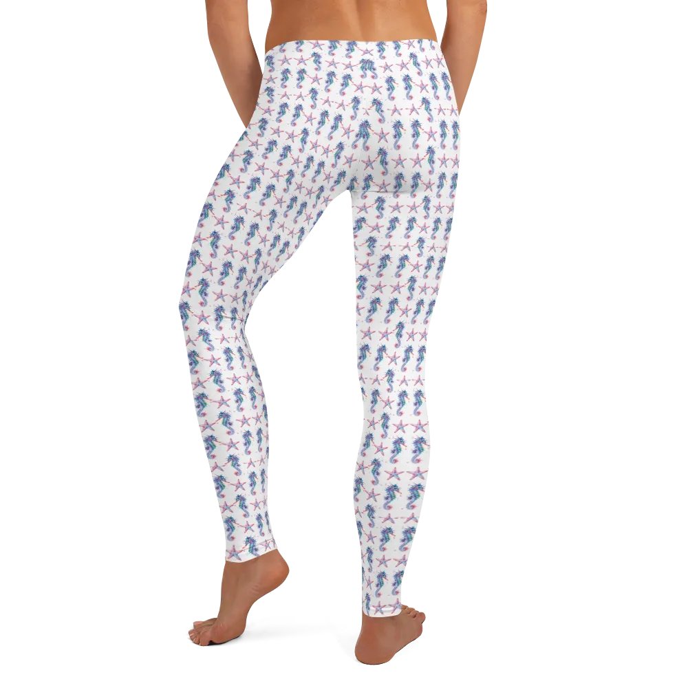 Colourful Seahorse And Starfish All-Over Print Leggings product image (9)