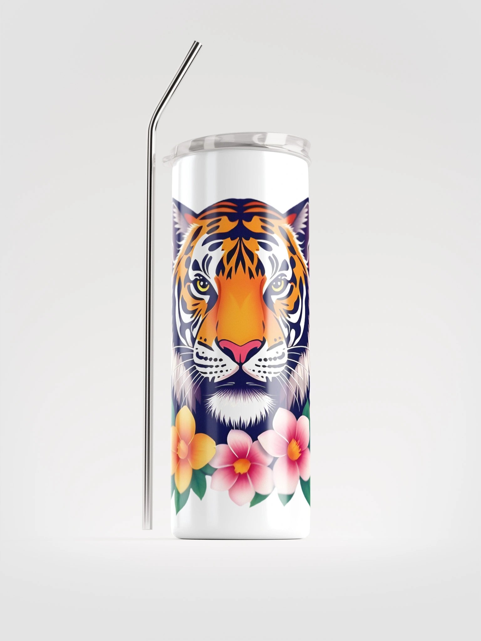 Floral Tiger Stainless Steel Tumbler product image (1)