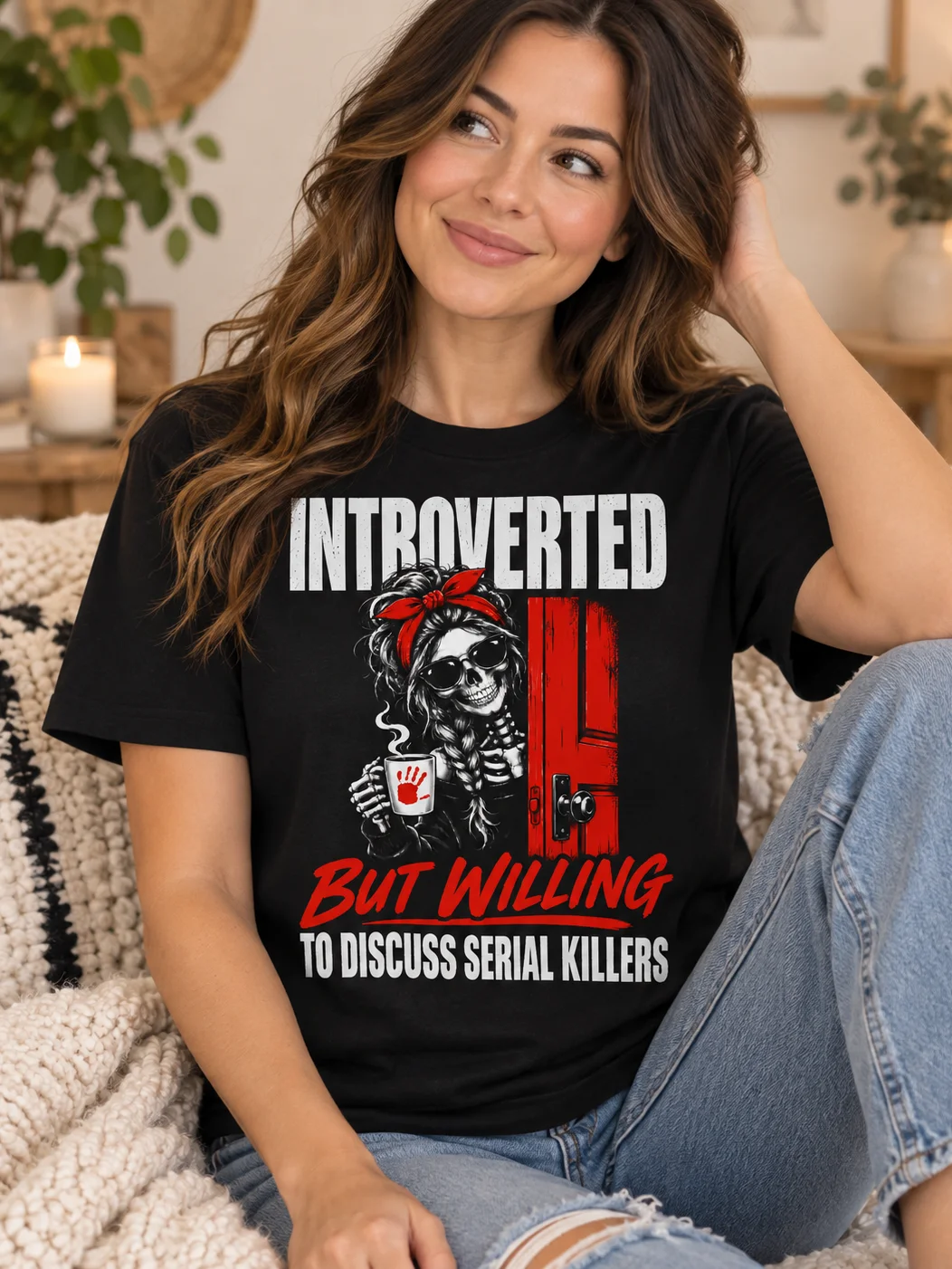 Introverted but Willing to Discuss Serial Killers T-Shirt product image (2)