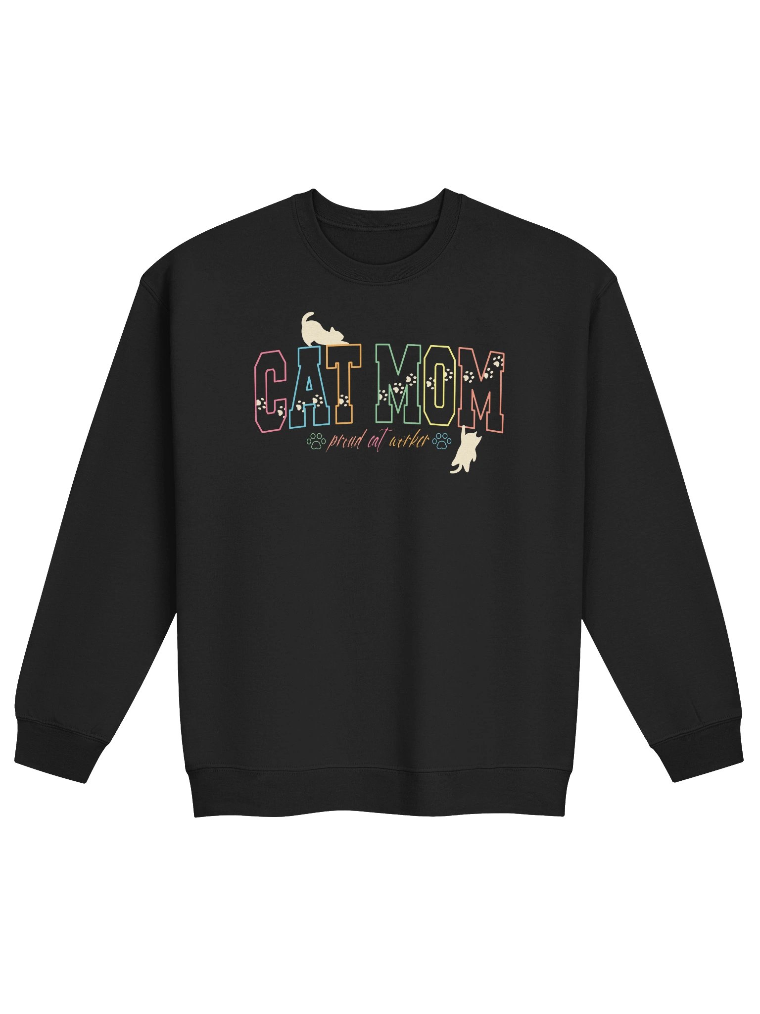 Cat Mom (proud cat worker) 2 - Unisex Adult Sweatshirt product image (4)