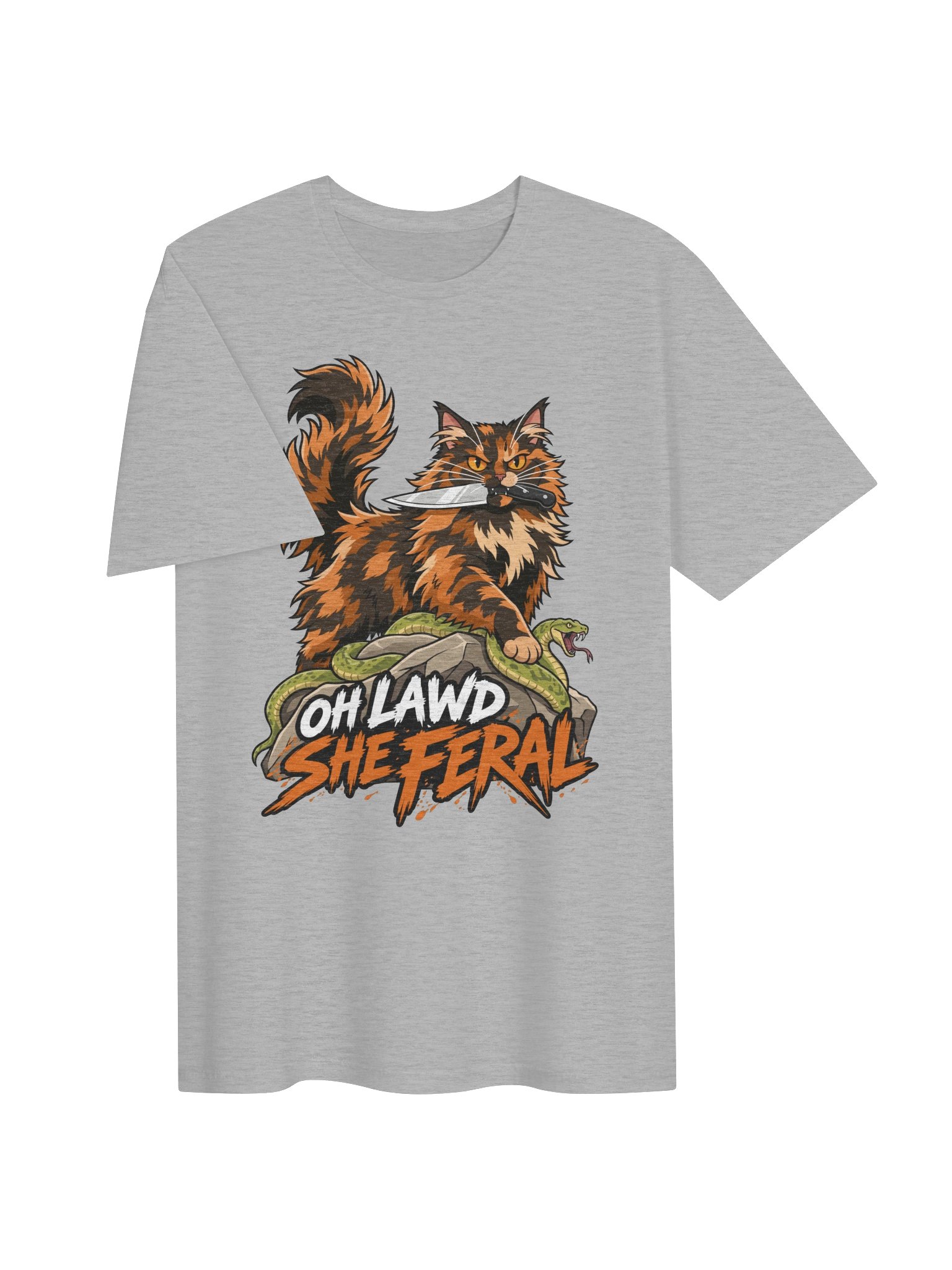 Oh Lawd She Feral Tortie Cat Shirt product image (4)