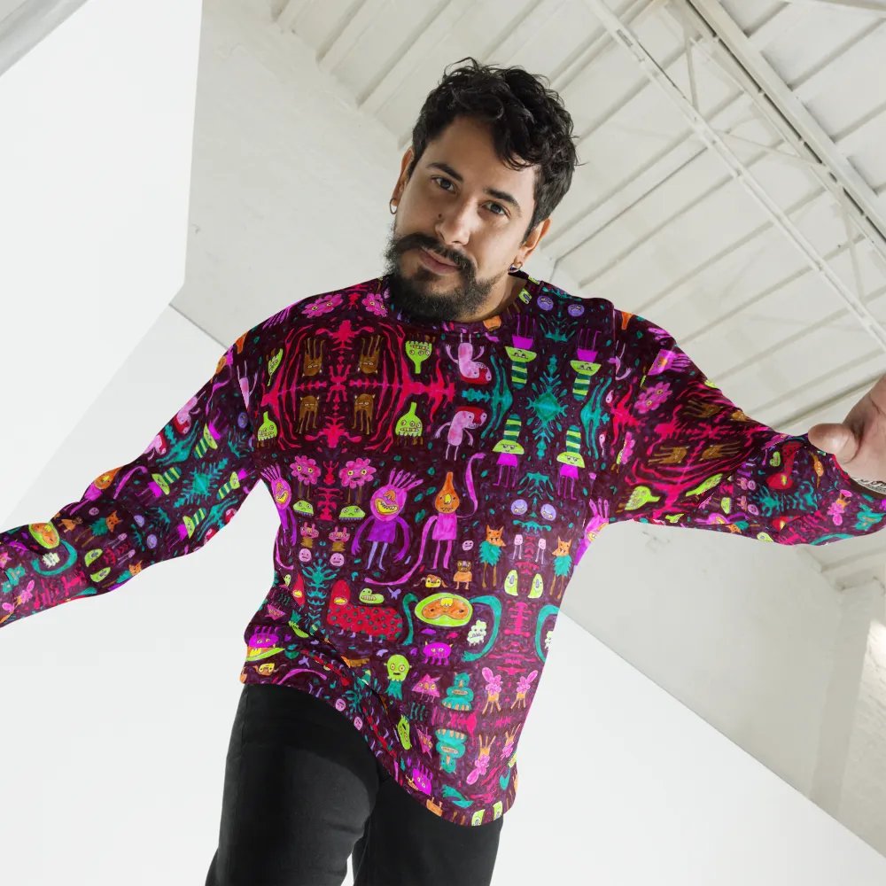 Abstract Darker Doodle Creatures Unisex Sweatshirt product image (4)