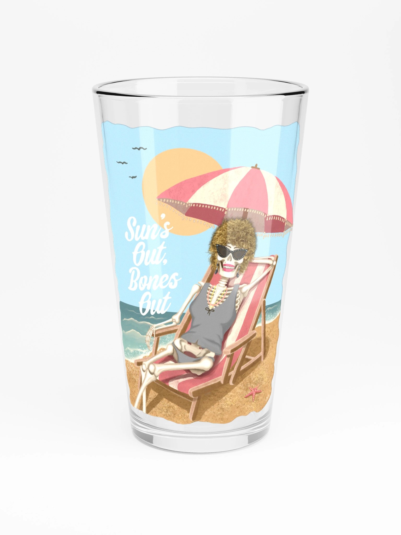 Sun's Out Bones Out Pint Glass product image (3)