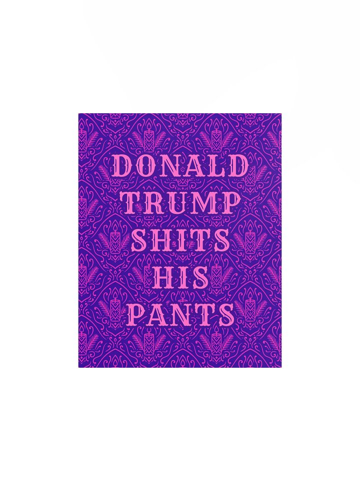 Donald Trump Sh*ts His Pants Purple VIntage Wallpaper Print product image (2)